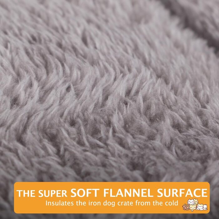 Dog Bed Soft and Warm Mat Dog Cushion Washable Cozy Reversible Pet Sofa Cushion PS085 (106x71 cm, Grey)