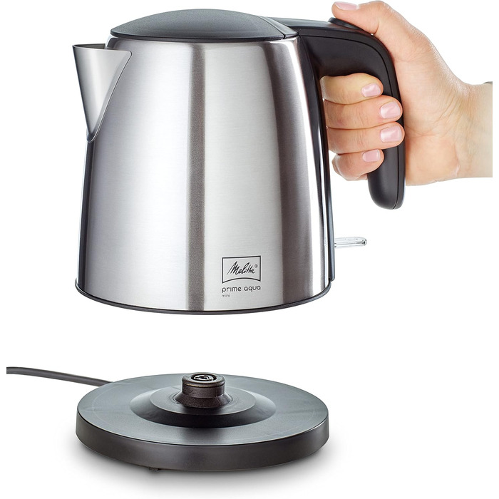 Електричний чайник MELITTA Prime Aqua mini, 1.0 л, 2200 Вт, нержавіюча сталь, чорний, 1018-05