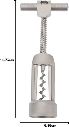 Westmark Bottle Opener with Cork Remover, Monopol Edition, Steel/Zinc Die-Cast, Barolo, Satin Finish, 62603380
