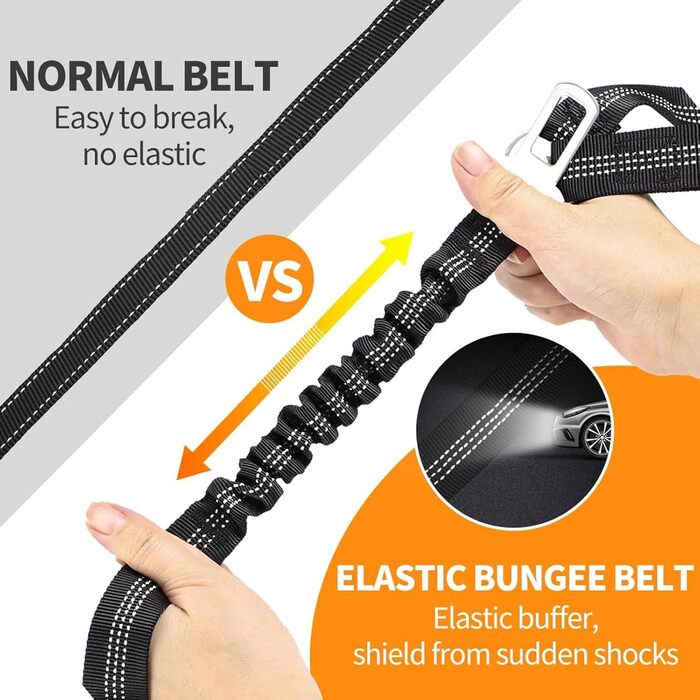 Автомобільний нашийник для собак, регульований, нейлон, безпечний, чорний, для подорожей та прогулянок