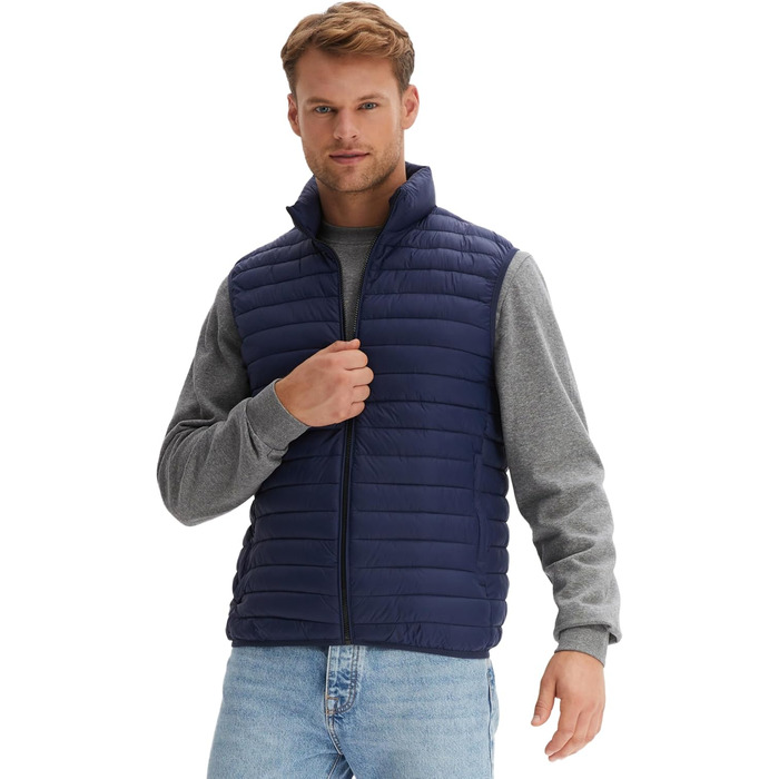 Степова жилетка Morgenstern для чоловіків, тепла зимова жилетка з синтетичного пуху, блакитна (XL)