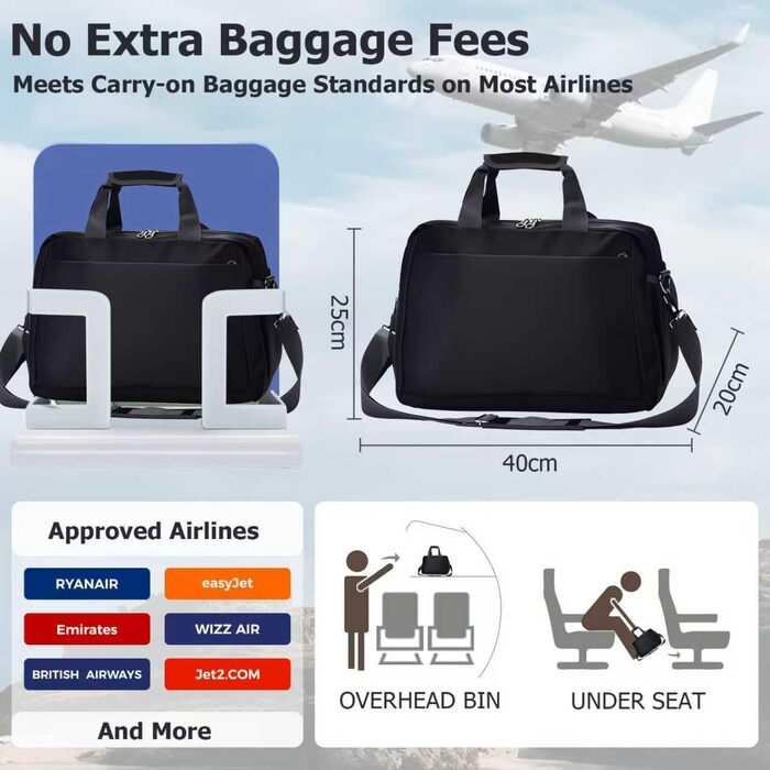 Органайзер для валізи 12 шт., водовідштовхувальний, для подорожей, сімейних поїздок, зберігання вдома (Чорний 1x косметичка + 1x дорожня сумка 20л A)