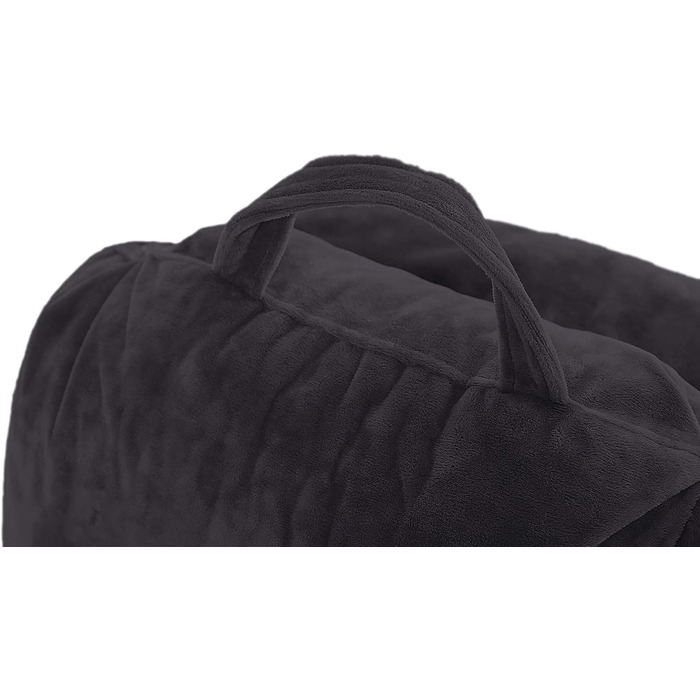 Подушка для чоловіків з підлокітниками - чорна, преміум-якість, з піною з пам'яті, знімний валик для шиї | Black