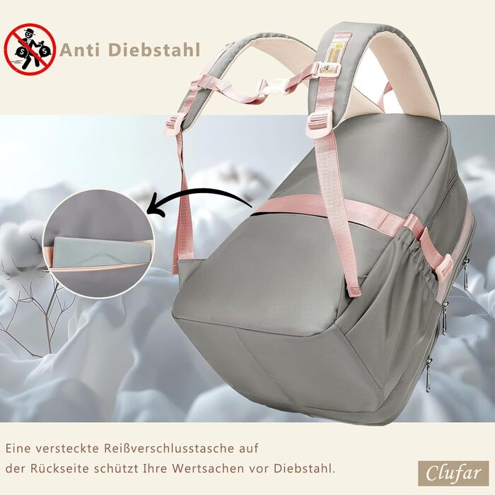 Шкільний рюкзак для підлітків (дівчаток та хлопців) - водонепроникний, великий, для школи та подорожей (сірий)