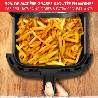 Moulinex Easy Fry & Grill Digital 2-in-1 Oil-Free Fryer XL + Grill, 4.2 l Capacity, Up to 6 People, 8 Programs, Adjustable Temperature, Timer, Air Fryer EZ505810, Black