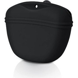 Силіконові мішечки для корму собак, з магнітною застібкою, для прогулянок та тренувань на вулиці (1 шт, чорний)