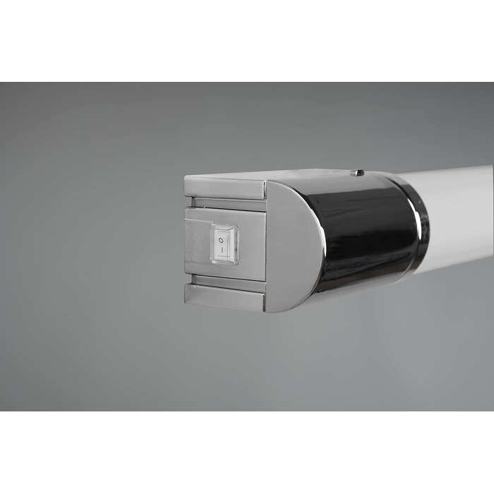 Trio Leuchten LED Bathroom Wall Light Piera 284074206, Chrome-colored plastic, includes 8 Watt LED, switch, socket, chrome