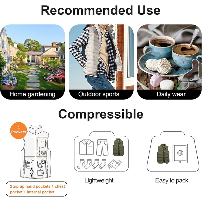 Чоловіча пухова жилетка Chrisuno Casual з капюшоном, стеганий пуховик, жилетка для активного відпочинку та катання на лижах, зелений (армійний)