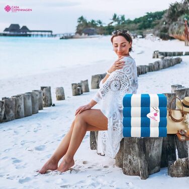 Рушники Casa Copenhagen Bora Bora Strandtücher: комплект з 4 шт. з бавовни, 76x152 см. Яскраві кольори (рожевий, червоний, жовтий, блакитний)