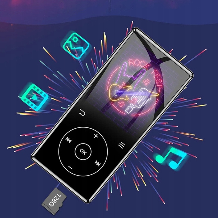 MP3 MP4 плеєр 16ГБ з FM-радіо, відео, Bluetooth 5.0 та HiFi звуком