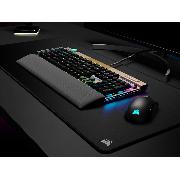 Механічна ігрова клавіатура Corsair K100 RGB Midnight Gold з перемикачами Cherry MX Low Profile, Bluetooth, сумісна з iCUE, QWERTZ DE, чорна