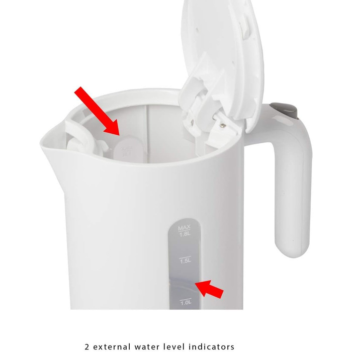 Електричний чайник Clatronic WK 3837: скляний, 1,7 л, без BPA, з підсвічуванням