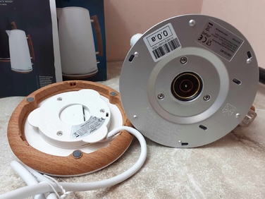 Електричний чайник Cecotec Thermosense 400 (білий з дерев'яними елементами), 3000 Вт, 1.7 л