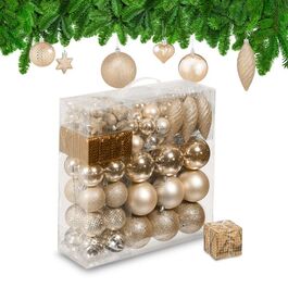 Relaxdays Set of 110 Christmas Baubles