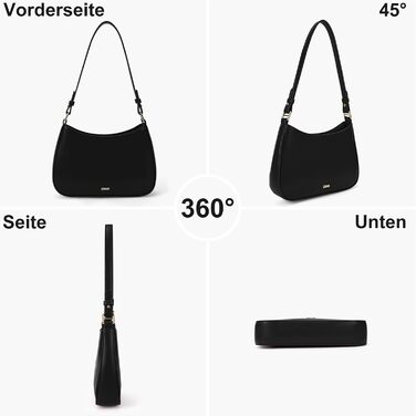 Сумка жіноча TIAASTAP Hobo Bag Y2K чорна, маленька сумка на плече з PU шкіри для дівчат-підлітків