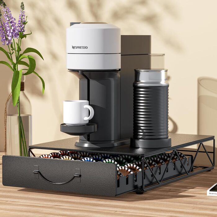 Тримач для капсул кави Nespresso Vertuo та Dolce Gusto на 50 капсул, металевий органайзер, підставка для кавомашини
