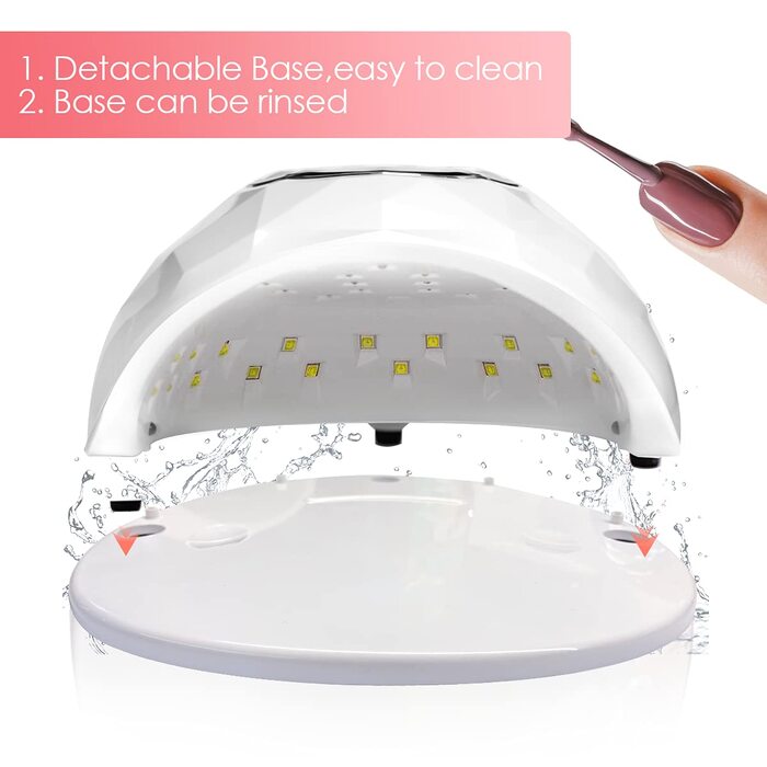 Лампа для сушіння нігтів Janolia 86W UV LED з сенсором та LCD дисплеєм для гель-лаку, професійна, з таймером, для нігтів рук та ніг