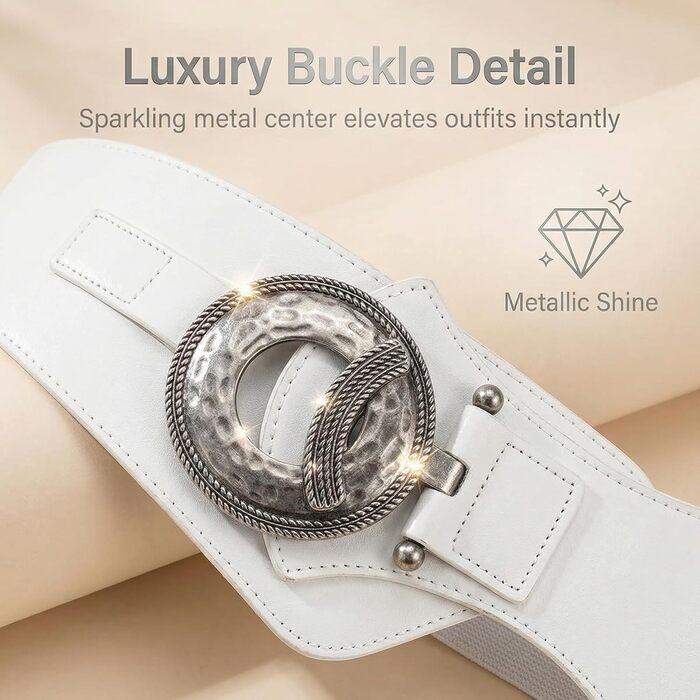 Жіночий шкіряний пояс широкий 60 мм, червоний, еластичний, для талії 65-160 см. Стильний аксесуар до сукні