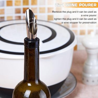 Набір викруток для вина, 5 шт. з пробкорізами та затискачами для пляшок. Подарунковий набір сомельє.