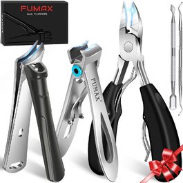 Ножиці для обрізання нігтів на ногах для літніх людей та чоловіків з широким отвором, довга ручка, гострі леза. Набір для педикюру