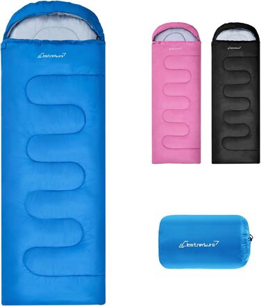 Спальний мішок Clostnature для кемпінгу та подорожей: легкий, компактний, 3 сезони (синій, 0.9 кг)