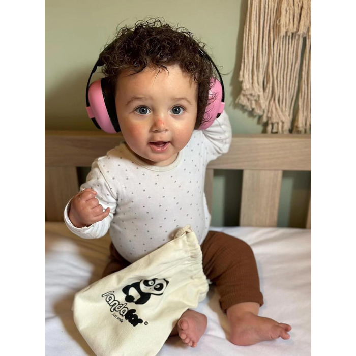 Навушники для захисту вух PandaEar для малюків 0-3 роки | Захист від шуму для дітей та немовлят (Рожевий)