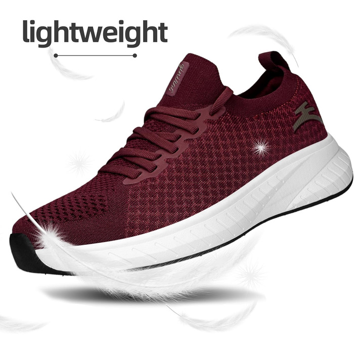 Жіночі спортивні кросівки для бігу та прогулянок. Легкі, дихаючі, стильні. Колір: бордовий, розмір EU 37