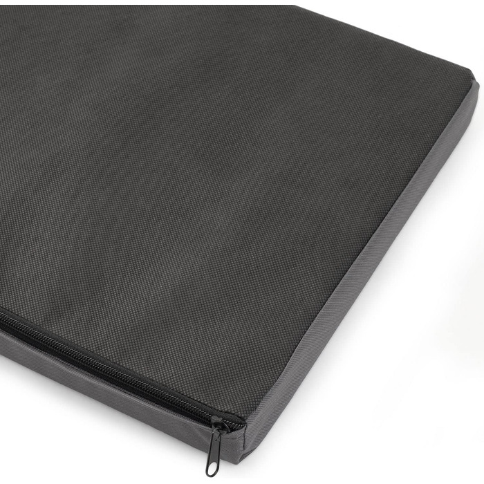 Автомобільний сидіння для собак середніх та великих порід, сірого кольору, розмір M (60x41 см) | Зручне автоліжко для собак, автосидіння на заднє сидіння або пасажирське місце | Матеріал: поліестер (імітація льону)