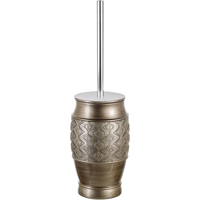 Набір аксесуарів для ванної кімнати Creative Scents – 6 предметів: дозатор для мила, мильниця, попільничка, тримач для зубних щіток, кришка для серветок (срібний)