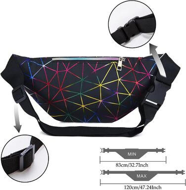 Чоловіча/Жіноча поясна сумка на пояс, бананка з PU шкіри, водонепроникна, чорна