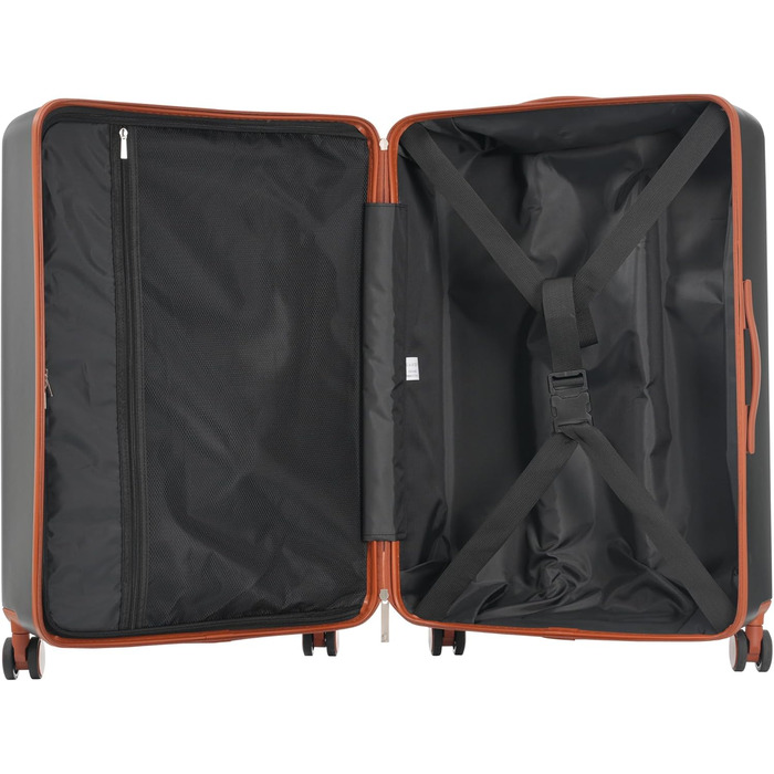 Набір валіз Merax TSA-Schloß: M, L, XL. Чорний. З телескопічним ручками та 4 колесами. PP-матеріал.