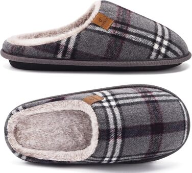 Чоловічі тапочки COFACE з піною для відпочинку, теплі, з вовняної тканини, плюшеві, з гумовою підошвою, розмір 40-49, сірі