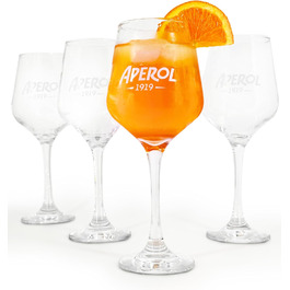 Набір келихів Maxito Original Aperol Spritz, 4 шт. | Сучасний дизайн | Ідеальний подарунковий набір Aperol Spritz | Келихи для коктейлів