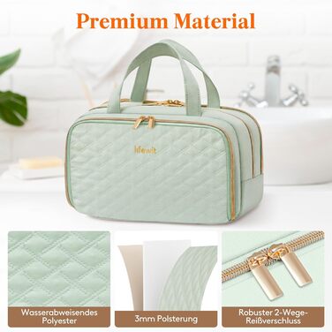 Валіза-органайзер для подорожей Lifewit 5L, водонепроникний, з відділенням для мокрого одягу, для косметики та туалетних аксесуарів (М'ятний, ML)