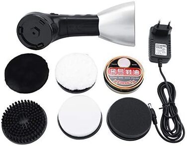 Automatic Electric Shoe Brush Shoe Polishing Machine Electric Shoe Buffer Shoe Care Brush Portable Shoe Cream Machine Cleaning Brush Kit for Shoes, Bags, Sofa, Leather Care