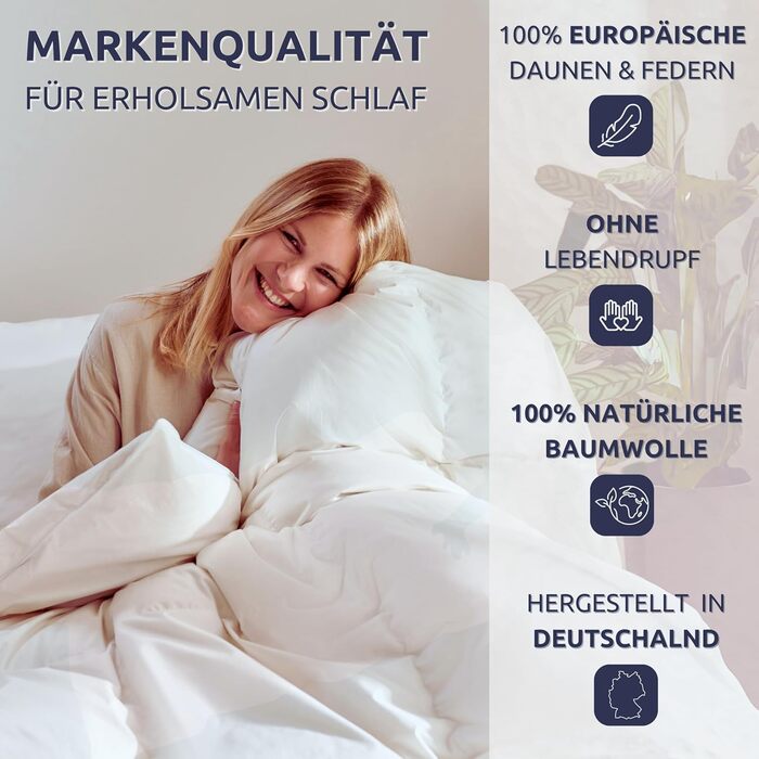 Clemens Soft 2-Piece Down Pillow Set 40x80 cm (500g) - Pillows made of European Down 30% and Feathers 70%, Feather Pillow Combination Set - Soft Down Pillow Set for Back and Stomach Sleepers Soft SET 40 x 80 cm