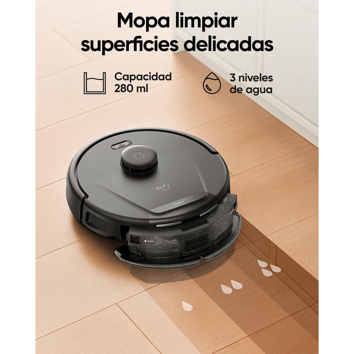 Робот-пилосос eufy L60 Hybrid SES з функцією миття, потужність 5000Pa, лазерна навігація iPath, для ретельного прибирання, ідеальний для волосся та твердих підлог (відновлений)