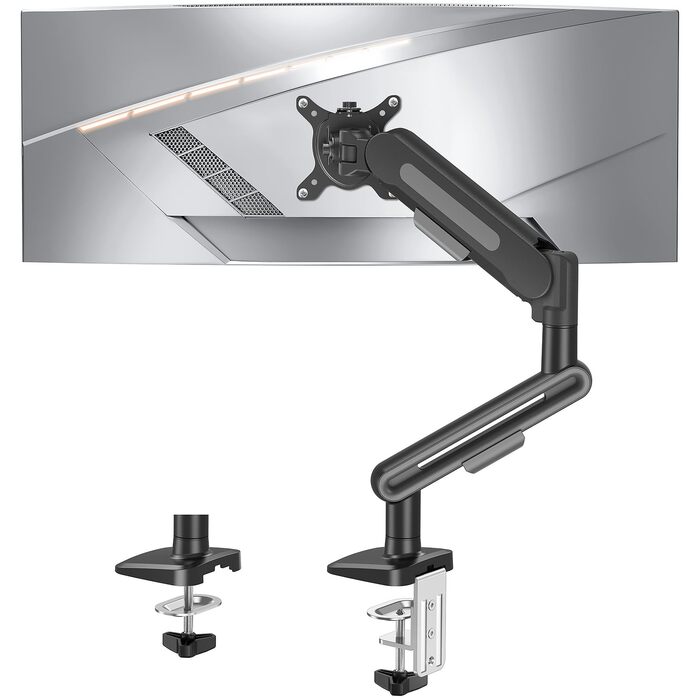 Кріплення для монітора ELIVED EV3235B-G: регульована підставка для монітора 17-34 дюймів, 2-12 кг, VESA 75/100mm, сірий