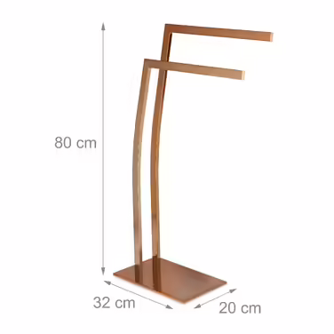 Relaxdays Towel Rack Stainless Steel WIMEDO