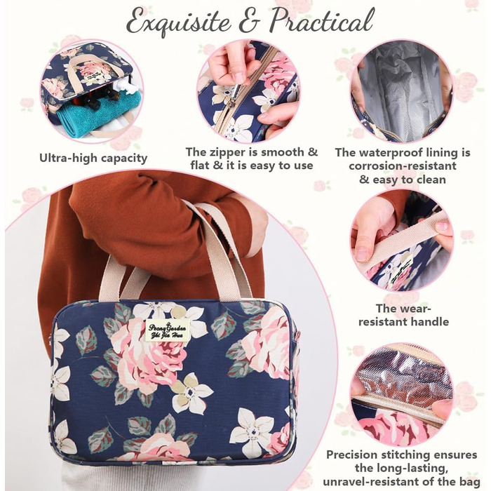 Сумка для туалетних аксесуарів велика, дорожня косметичка, органайзер для макіяжу, сумка для косметики з ручкою для жінок та чоловіків, #9, леопардовий принт