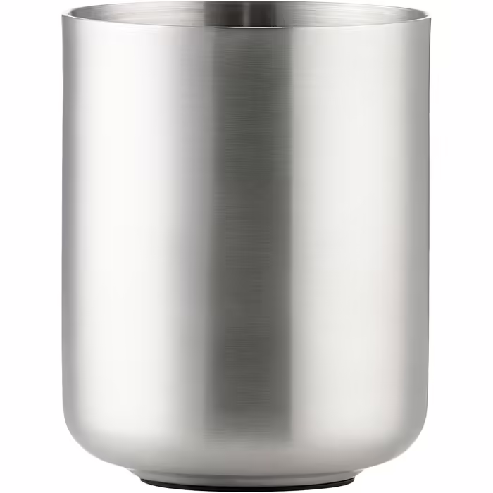 Zone Denmark Ume toothbrush holder, toothbrush cup, made of stoneware/ceramic, beautiful & practical bathroom accessory, diameter 8.3 cm, height 10.3 cm, steel