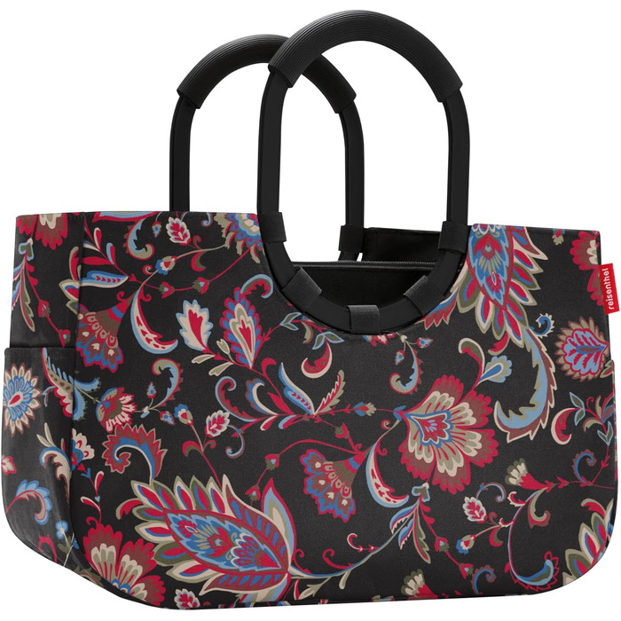 Reisenthel Loopshopper M Frame OS7063 Paisley Black Shopping Bag, 40 x 26 x 20 cm, 12 Liter Volume