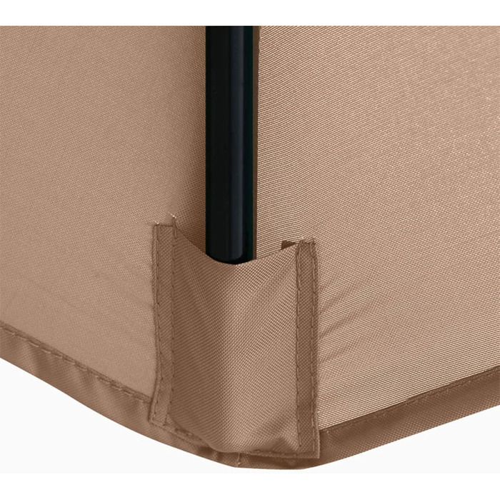 SMLJFO Replacement 8-Rib Parasol Canopy, 3m Market Table Umbrella, UV Protection, Replacement Fabric, Beige
