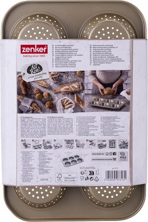 Форма для випікання булочок Zenker на 6 шт. з антипригарним покриттям, до 230°C