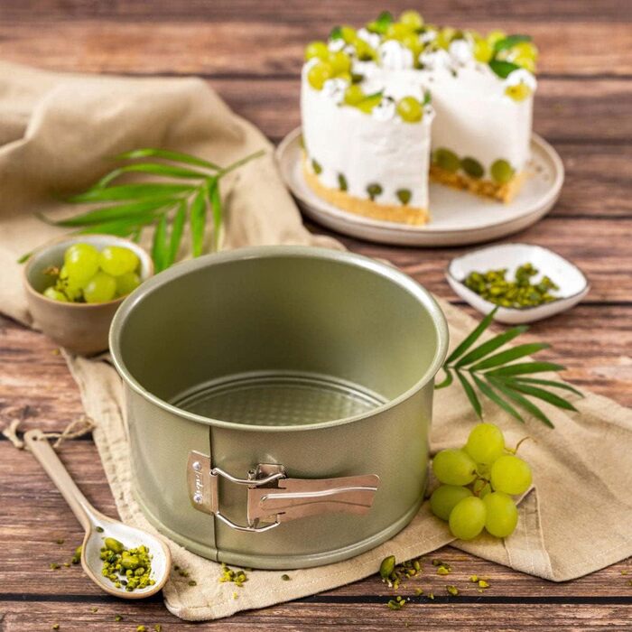 Форма для випічки Zenker Springform Ø 18 см з високим бортиком – зелена, сталева, з антипригарним покриттям