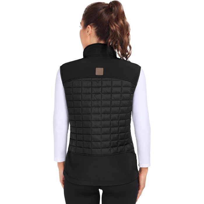 Жіноча тепла безрукавка Little Donkey Andy Puffer Weste для хайкінгу, подорожей та бігу. Чорний колір.