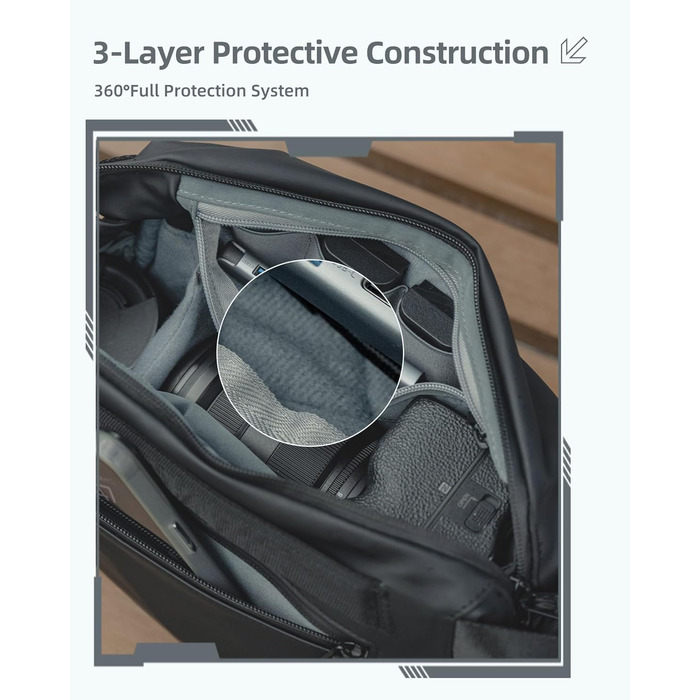 Чохол-сумка на плече для камери LLANO для DSLR/беззеркальних камер, зелений