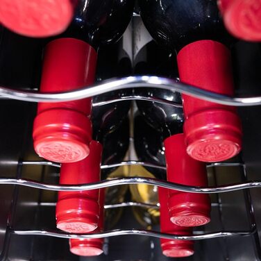Cecotec Bolero GrandSommelier 830 CoolWood Wine Rack, Thermoelectric, Quiet and High Performance, Adjustable Temperature: 8-18ºC, Touch Control Panel, Displays, Eco-friendly. (12 Bottles, Black)
