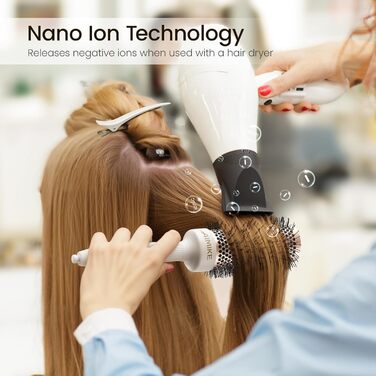 Кругла щітка для волосся AIMIKE NaturaVol для укладки та об'єму, 32 мм, з кліпсами