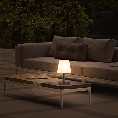 Акумуляторний LED настільний світильник Malux з димером, теплий/холодний білий (3000K/7500K), водонепроникний IP44 для дому та саду